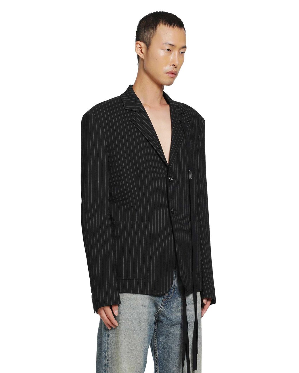 Ann Demeulemeester Black Rami Deconstructed Blazer for men