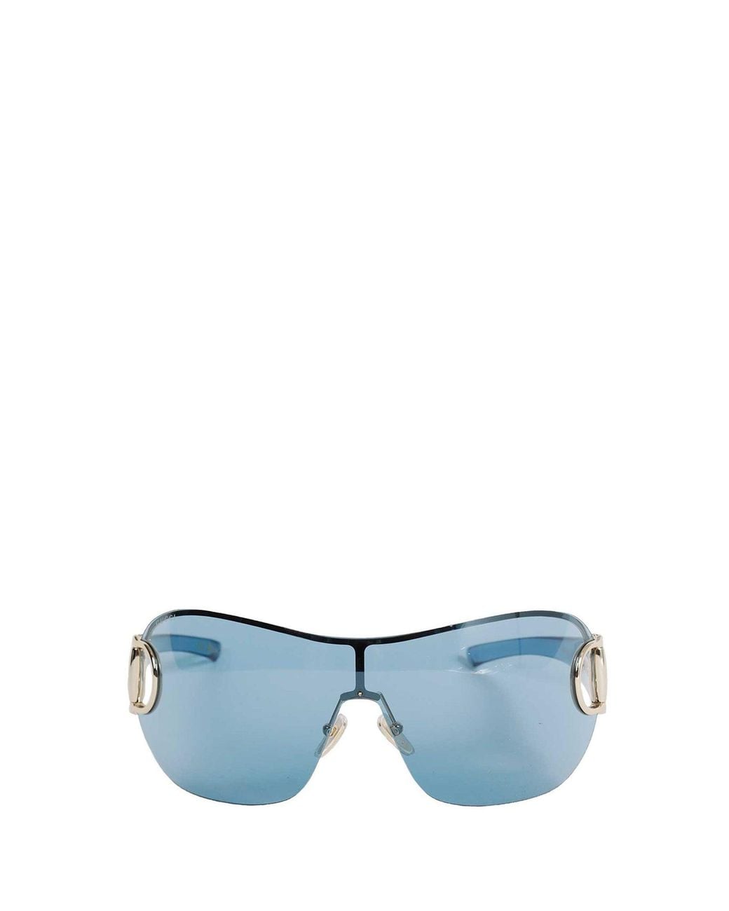 Gucci Blue Frameless Mask Sunglasses