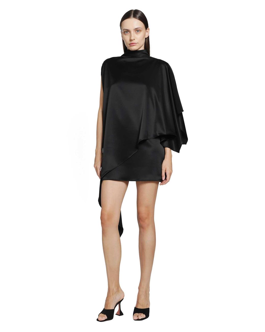 Ssheena Black Appeal Satin Mini Dress