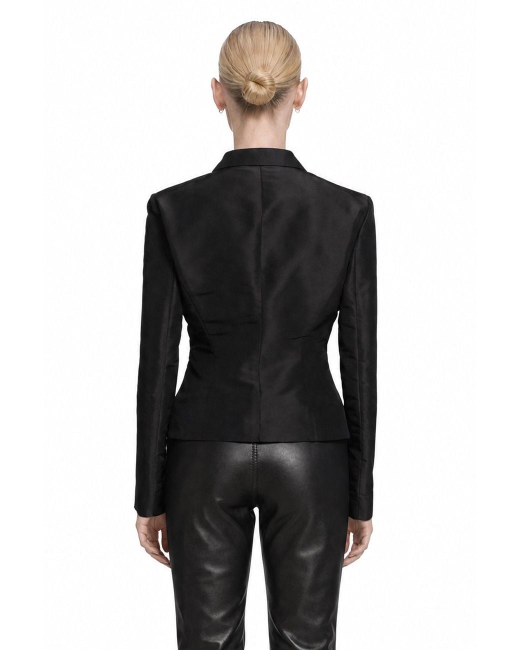 Gucci Black Fine Silk Faille Blazer