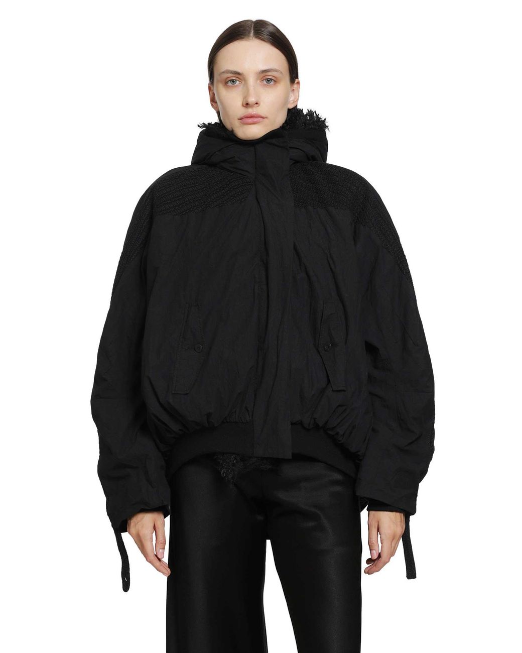 Yehuafan Black Bomber Jacket