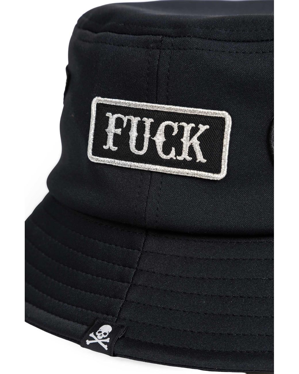 MASTERMIND WORLD Black Mj Patched Bucket Hat for men