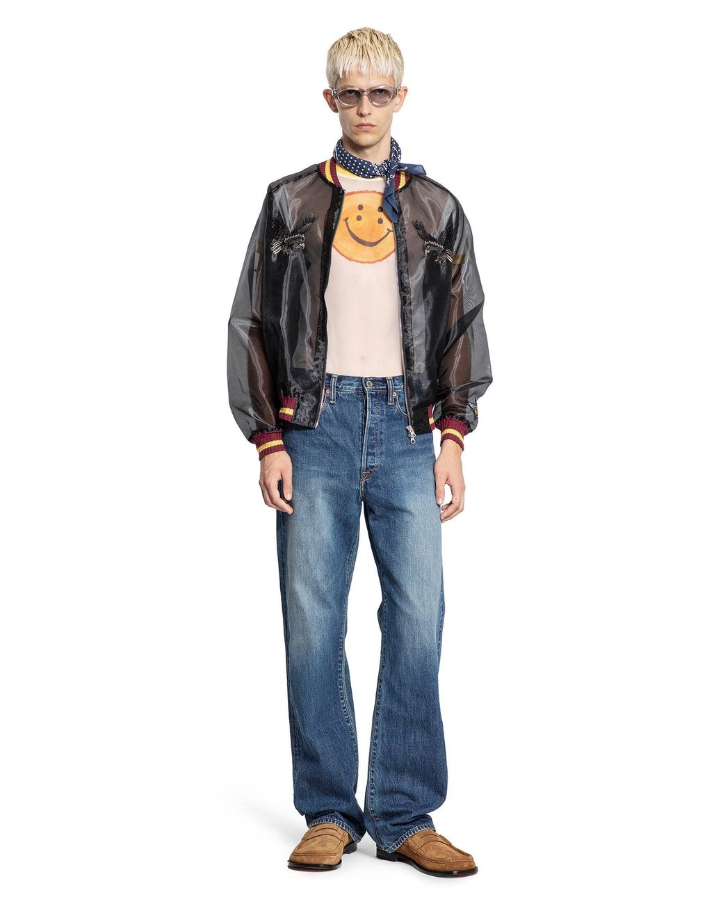 Kapital Sheer Pearl Mosquito Guard Souvenir Jacket in Black for