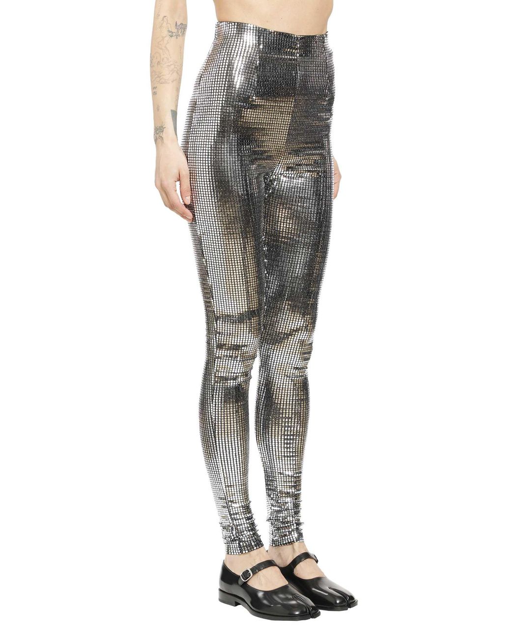 MM6 by Maison Margiela Gray Sequinned Trousers