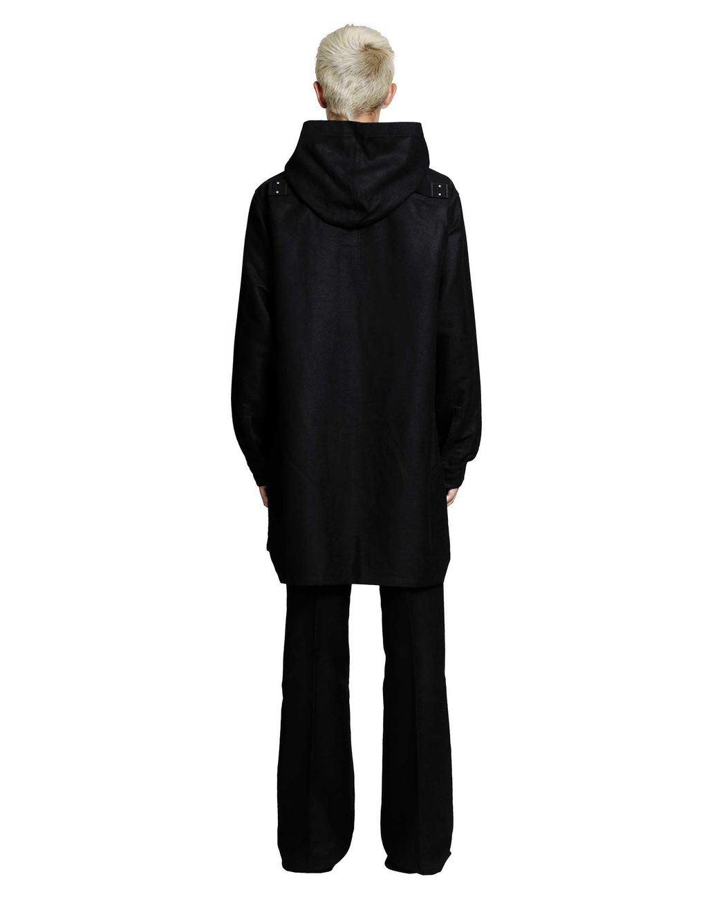 Rick Owens Black Tower Hooded Outershirt for men