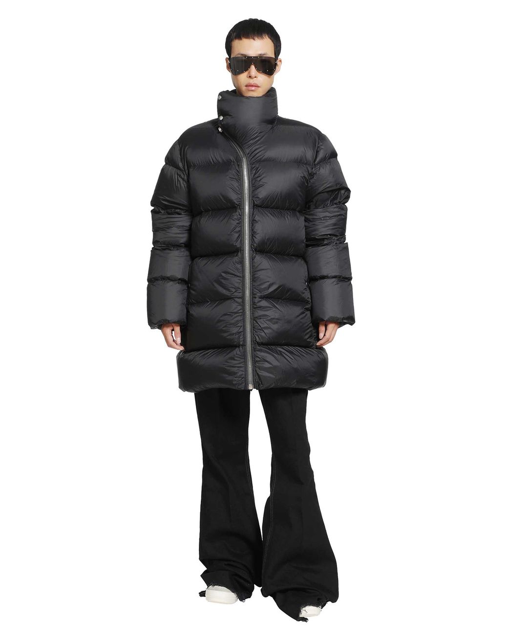 Rick Owens Black Tower Turtle Coat for men