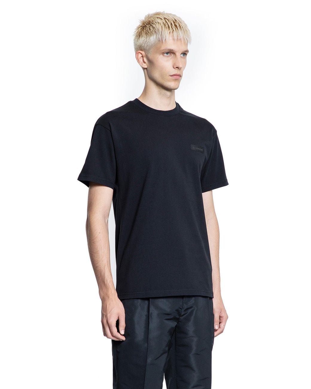 Givenchy Black Grosgrain Patch T-Shirt for men