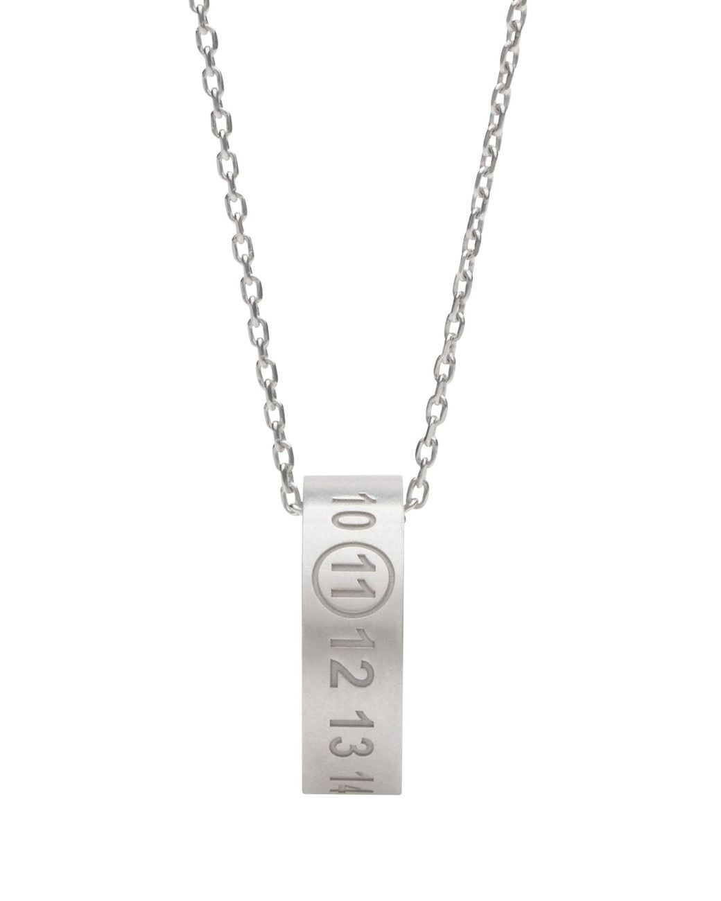 Maison Margiela Metallic Number Necklace for men