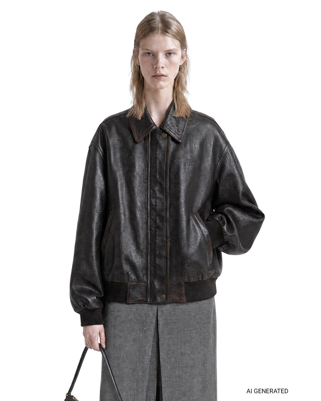 Prada Black Nappa Leather Jacket