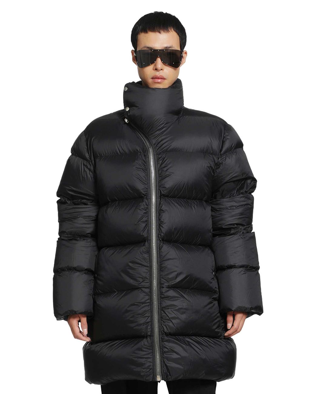 Rick Owens Black Tower Turtle Coat for men