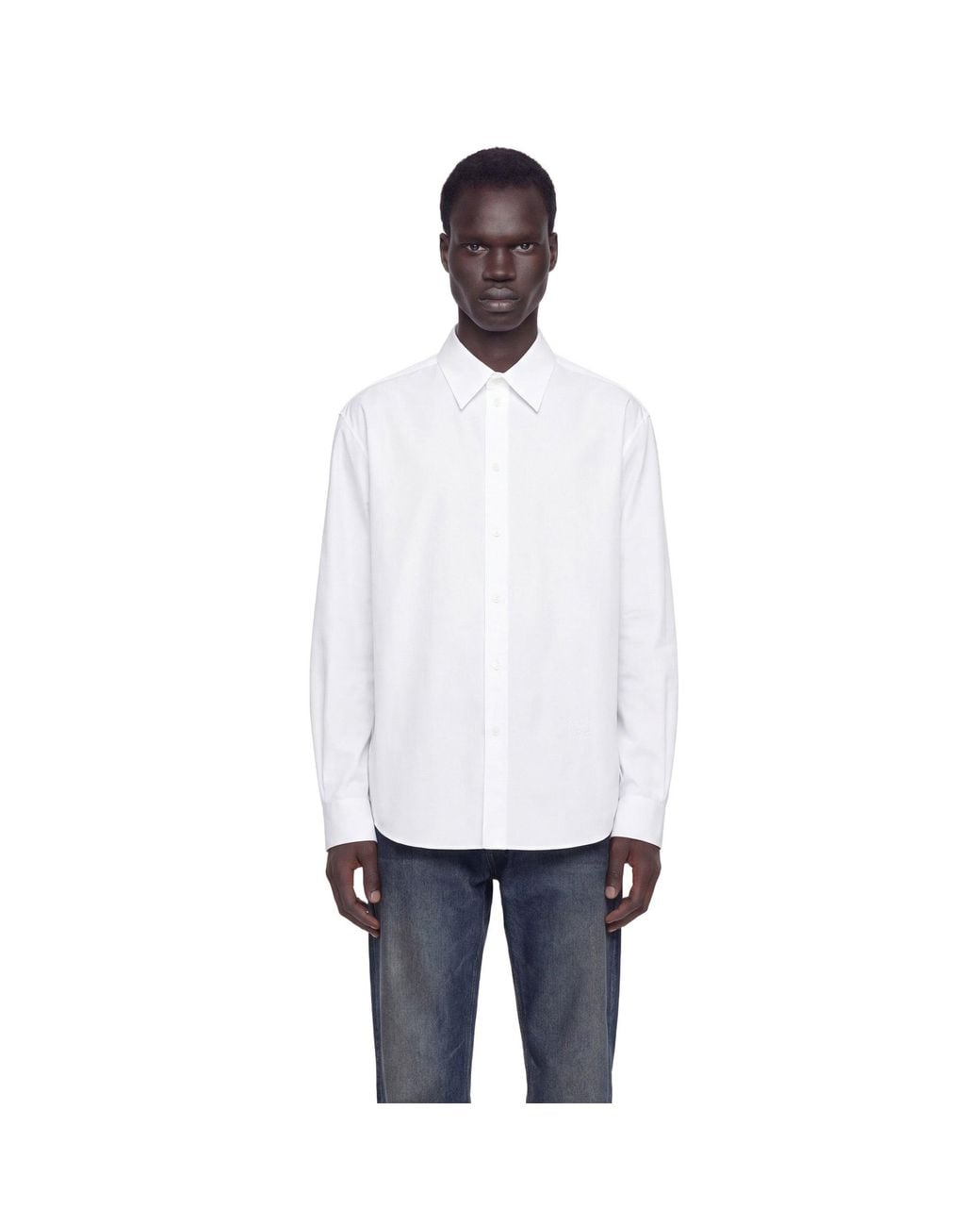 Loewe White Cotton Poplin Shirt