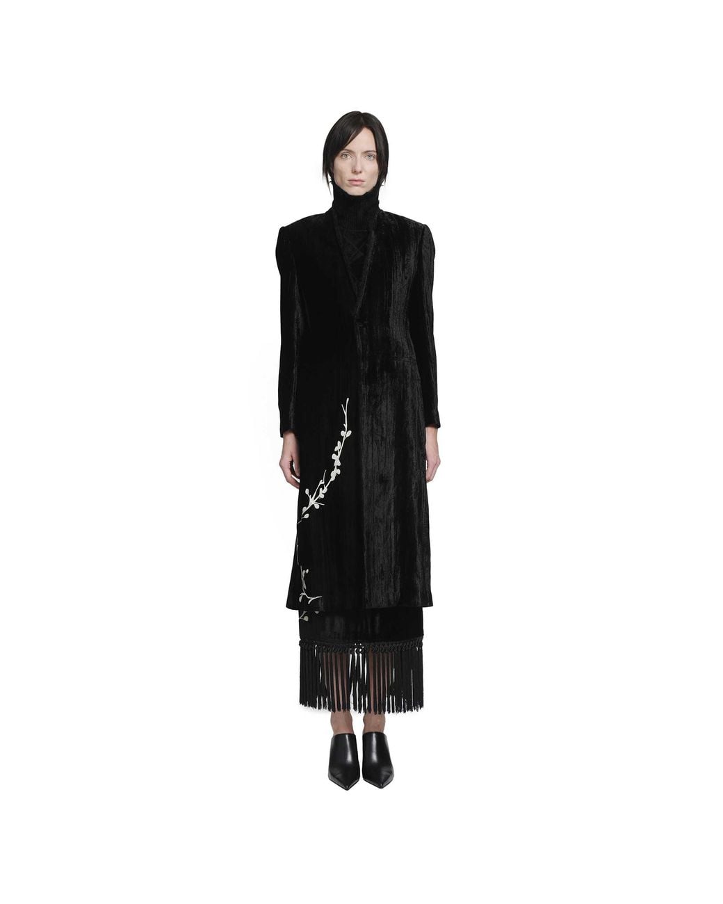 YA YI Black Bodhi Embroidery Coat