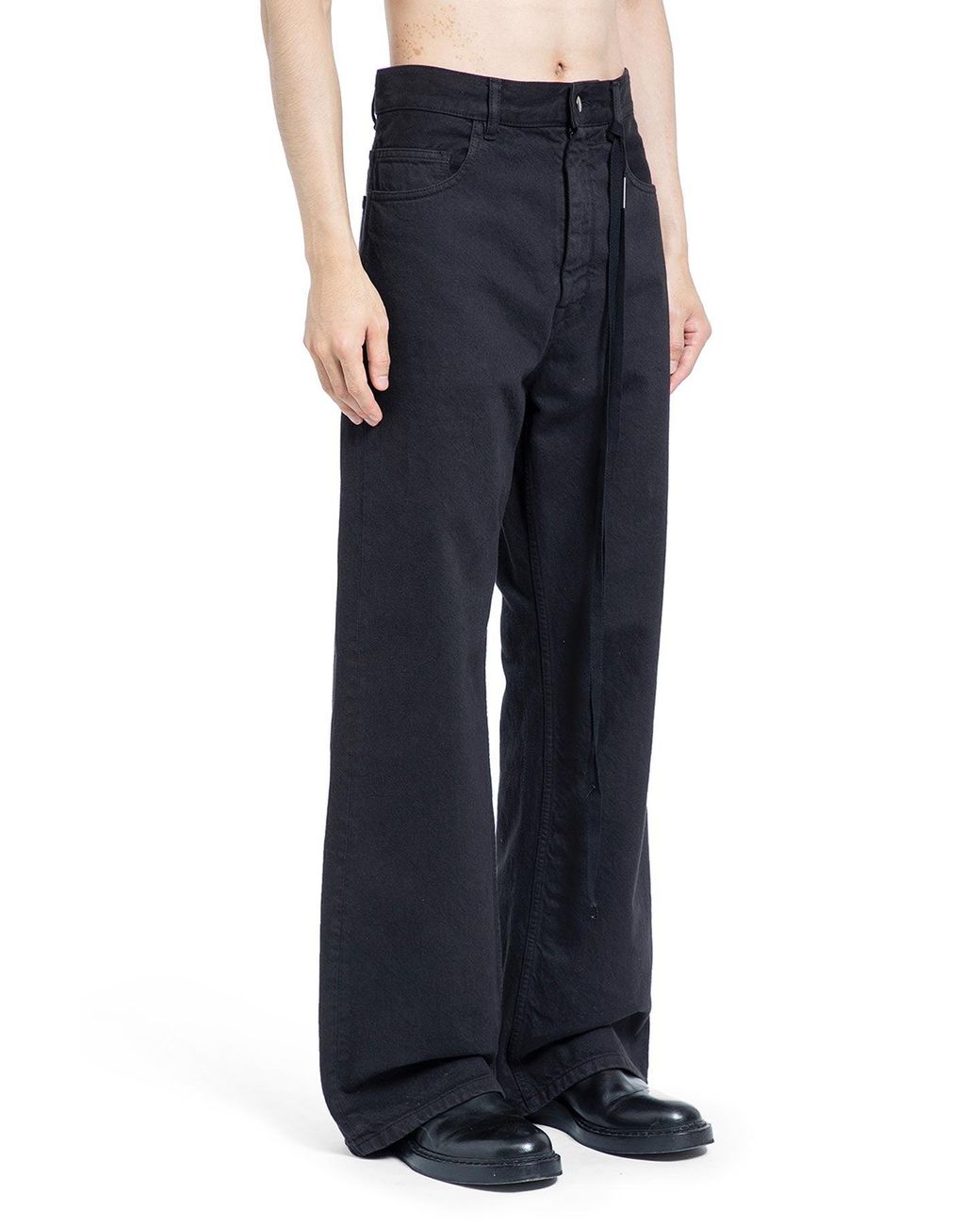 Ann Demeulemeester Blue Modest 5 Pockets Relaxed Flared Trousers for men