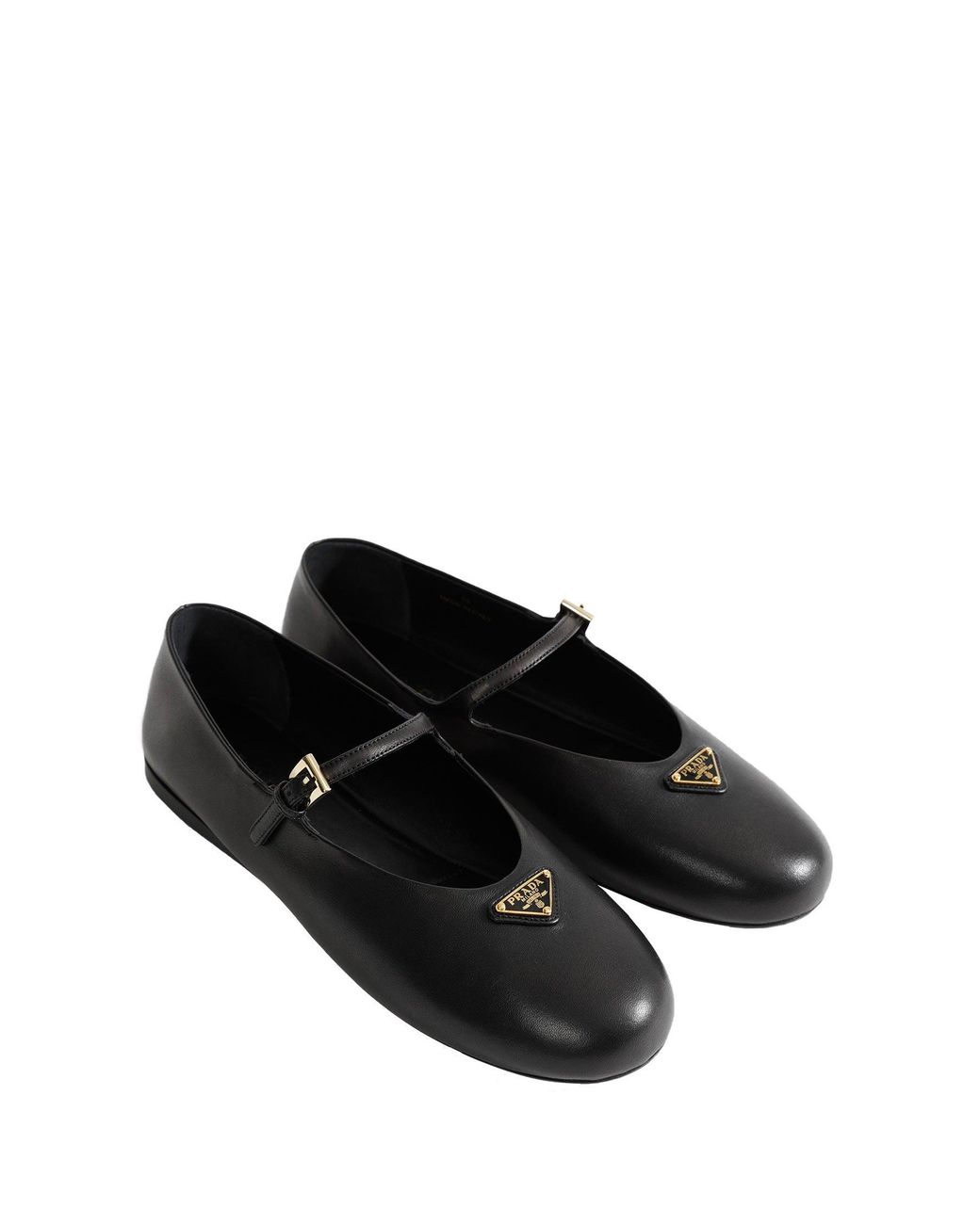 Prada Black Nappa Leather Ballerinas