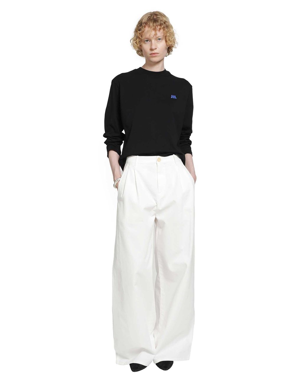 Jil Sander White Cotton Drill Trousers