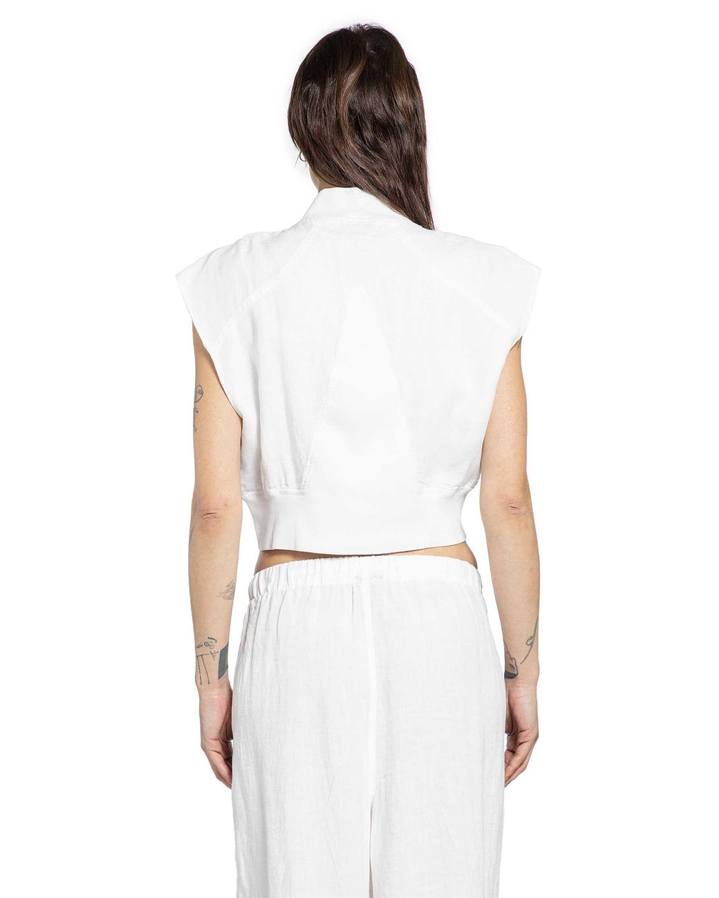 Thom Krom White Bomber Vest