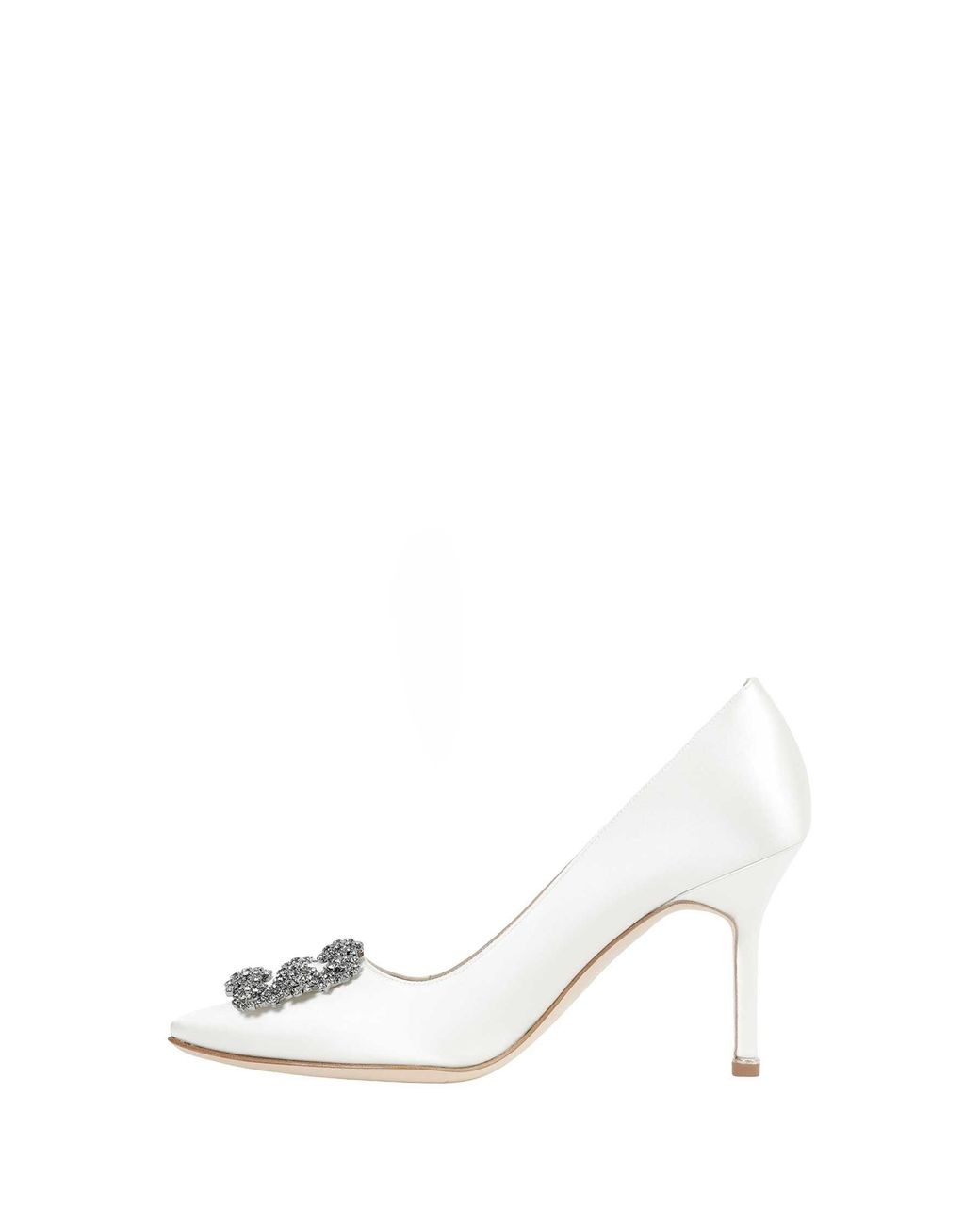 Manolo Blahnik White Hangisi Pumps
