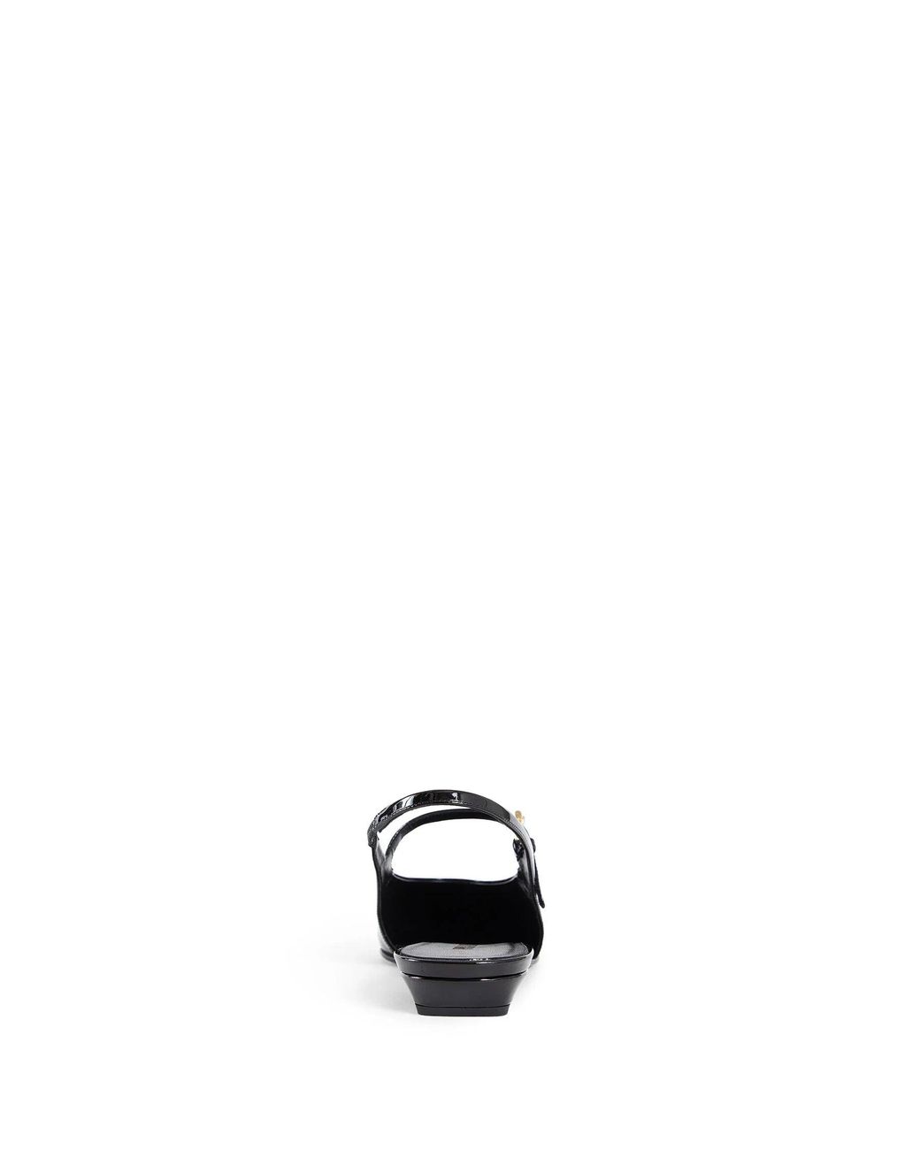 Prada Black Patent Leather Slingback Ballerinas