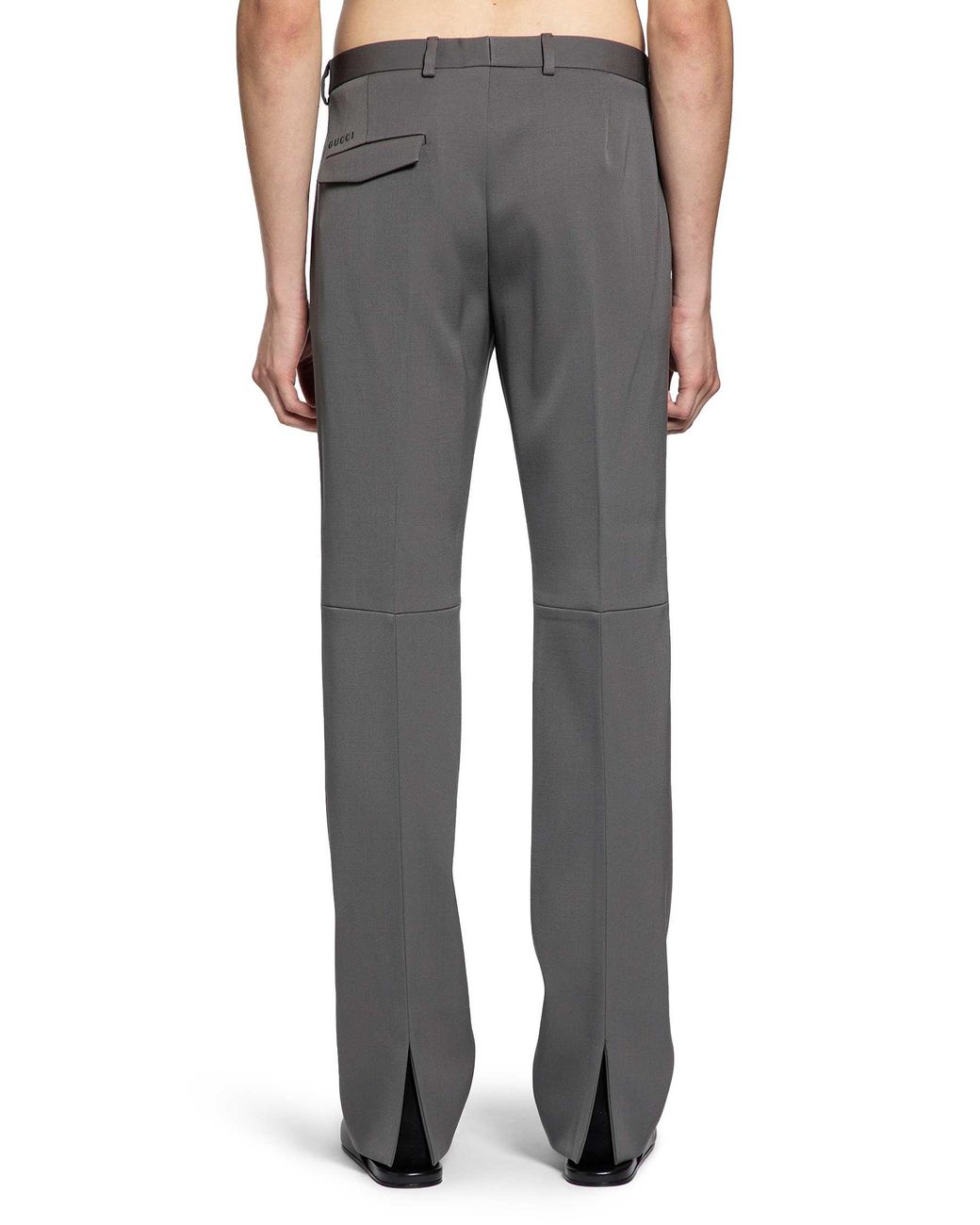 Gucci Gray Wool Tailored Pants for men