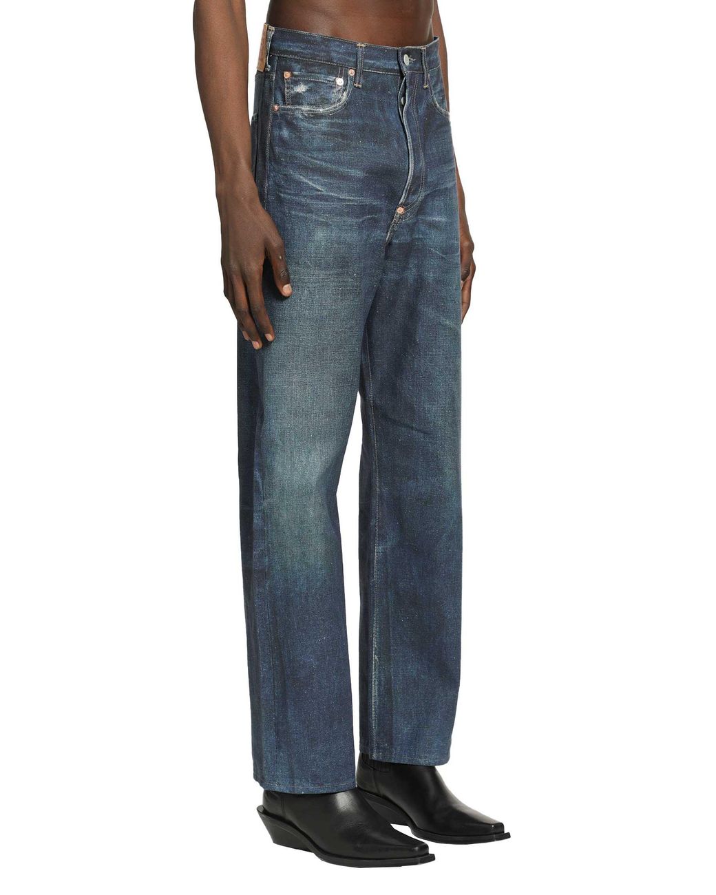 Junya Watanabe Blue Levi's Collaboration 5 Pocket Jeans for men