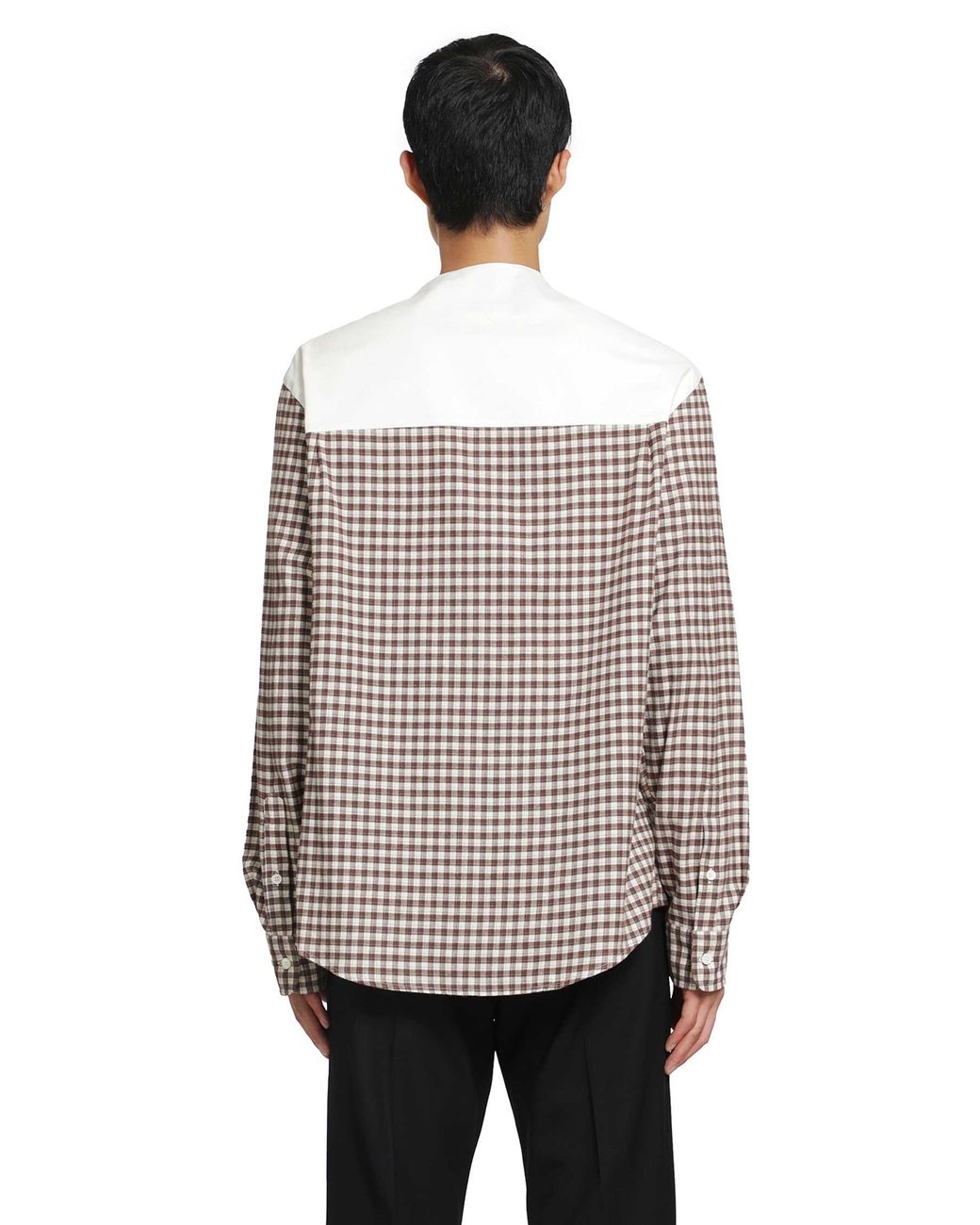 MM6 by Maison Margiela Brown Check Cotton Flannel Shirt for men