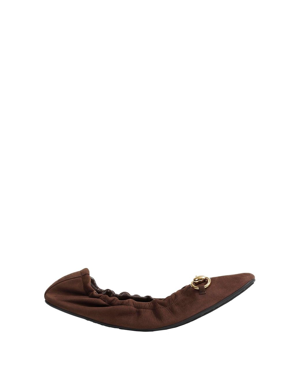 Gucci Brown Prima Ballet Flats
