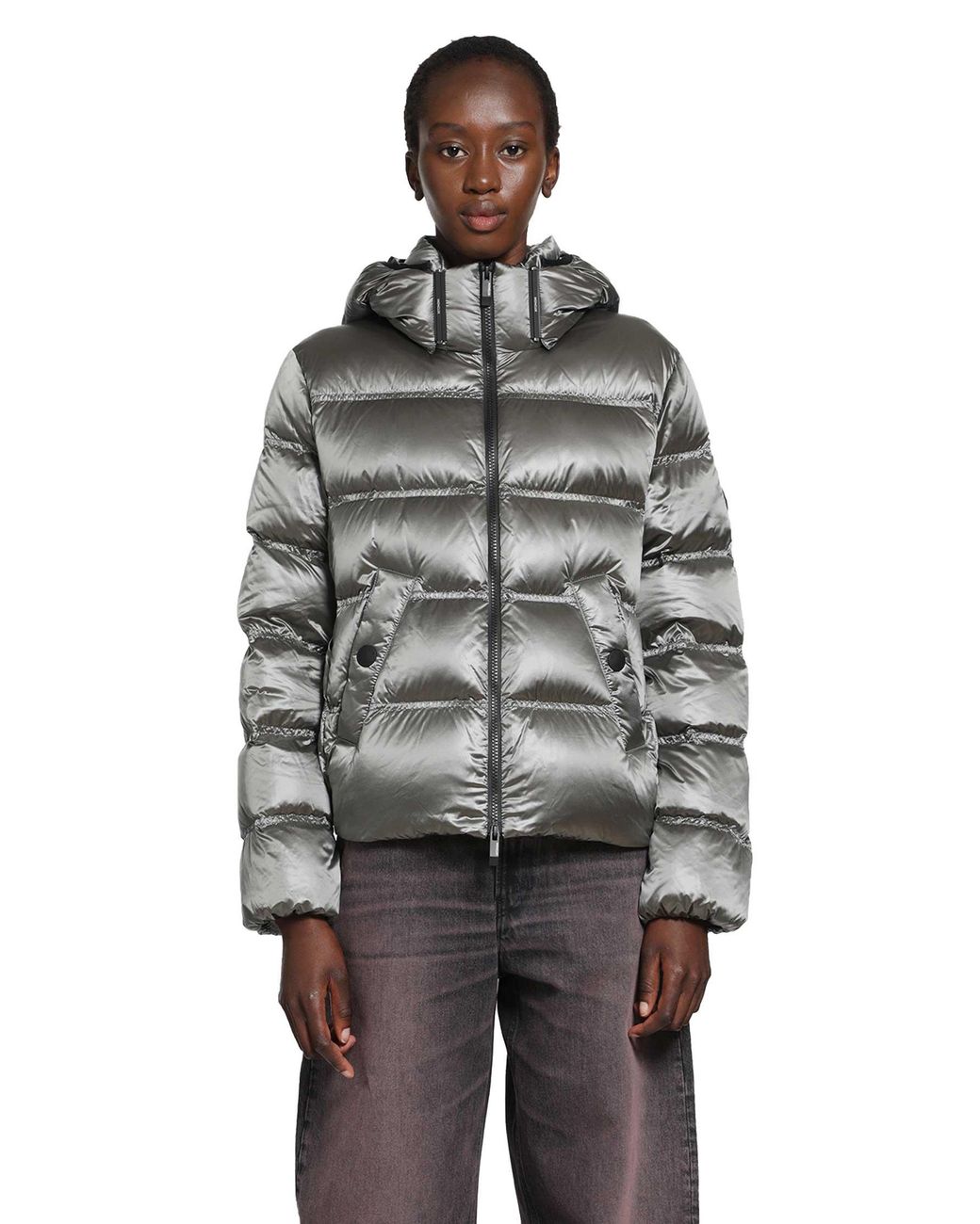 Moncler Gray Sensation Short Down Jacket