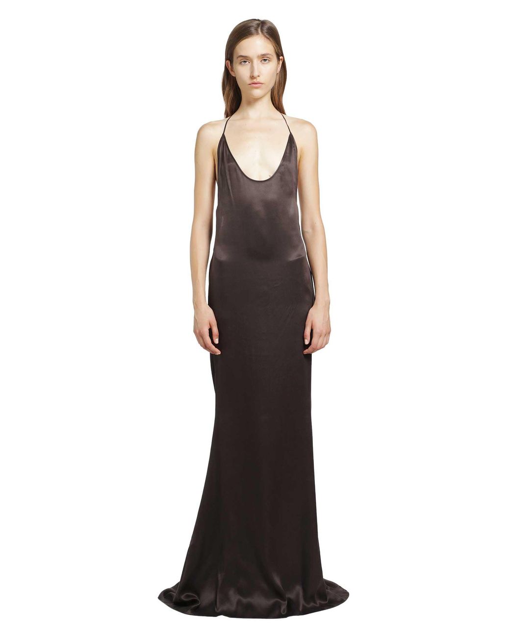 Tom Ford Black Silk Satin Halterneck Evening Dress