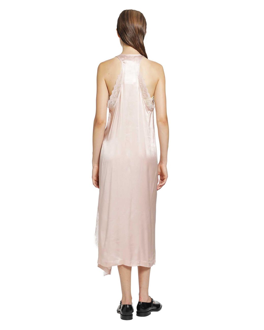 Maison Margiela Pink Silk Slip Midi Dress