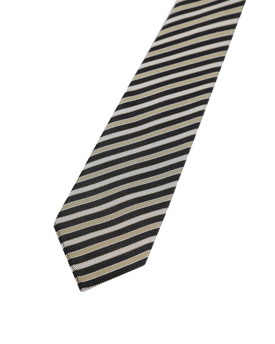 Junya Watanabe Black Striped Silk Tie for men