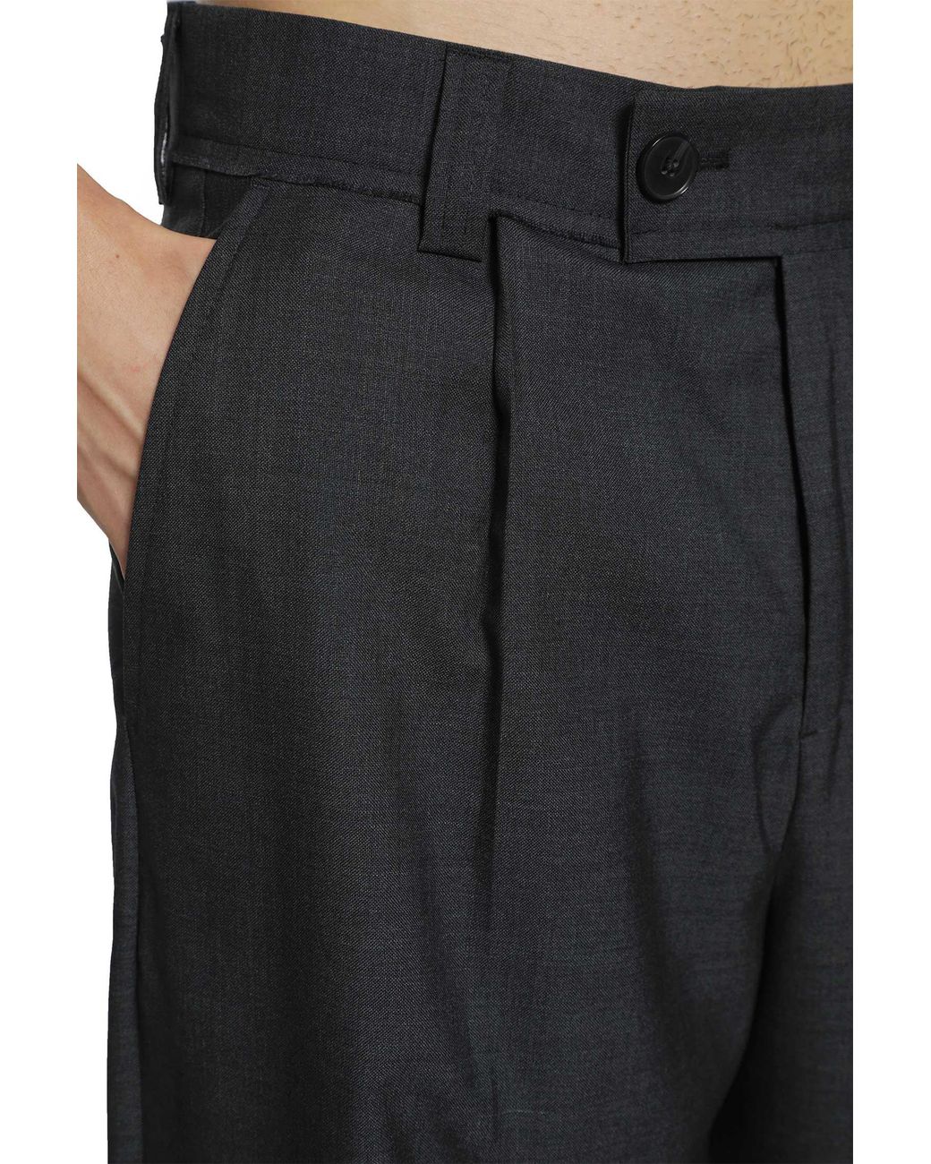 mfpen Black Patch Trousers for men