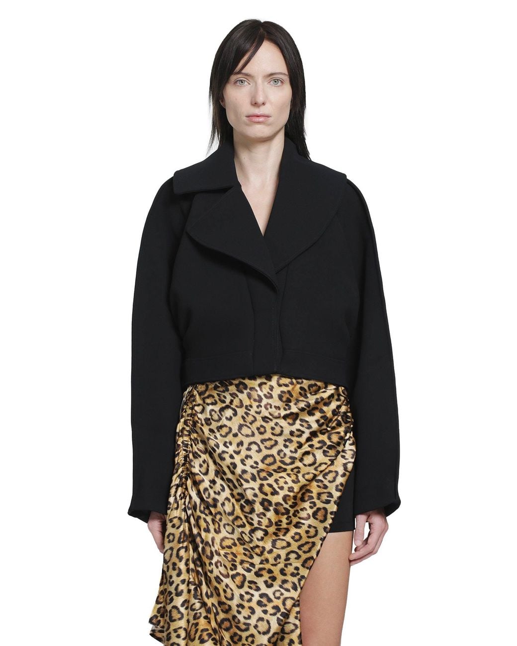 NVL-GARDE Black Cropped Nylon Jacket