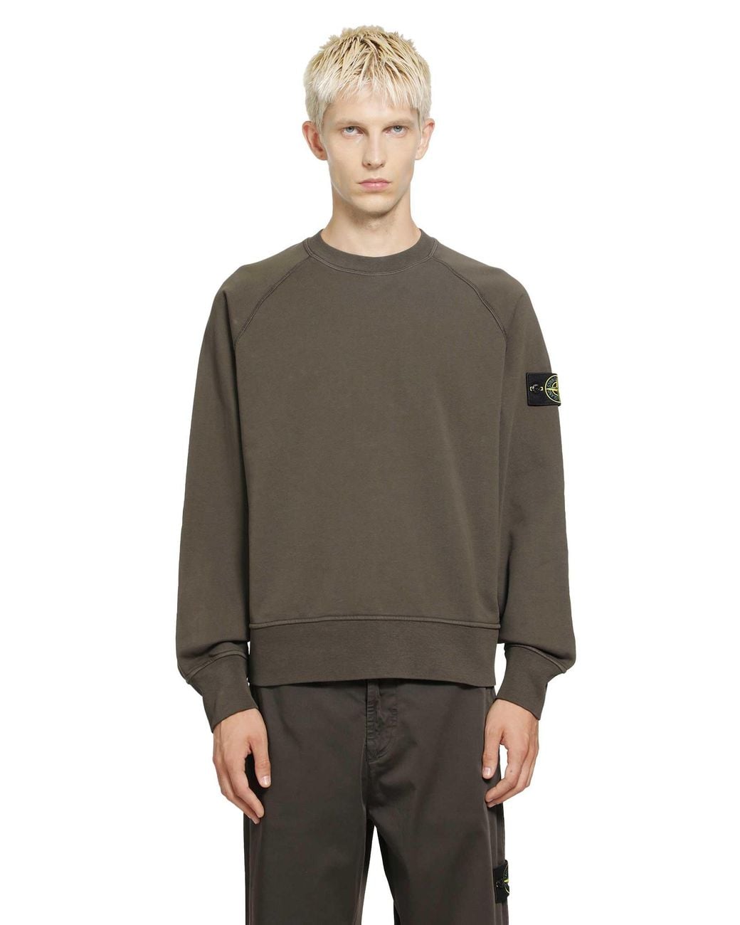 Stone Island Gray 6100008 Crewneck Sweatshirt for men