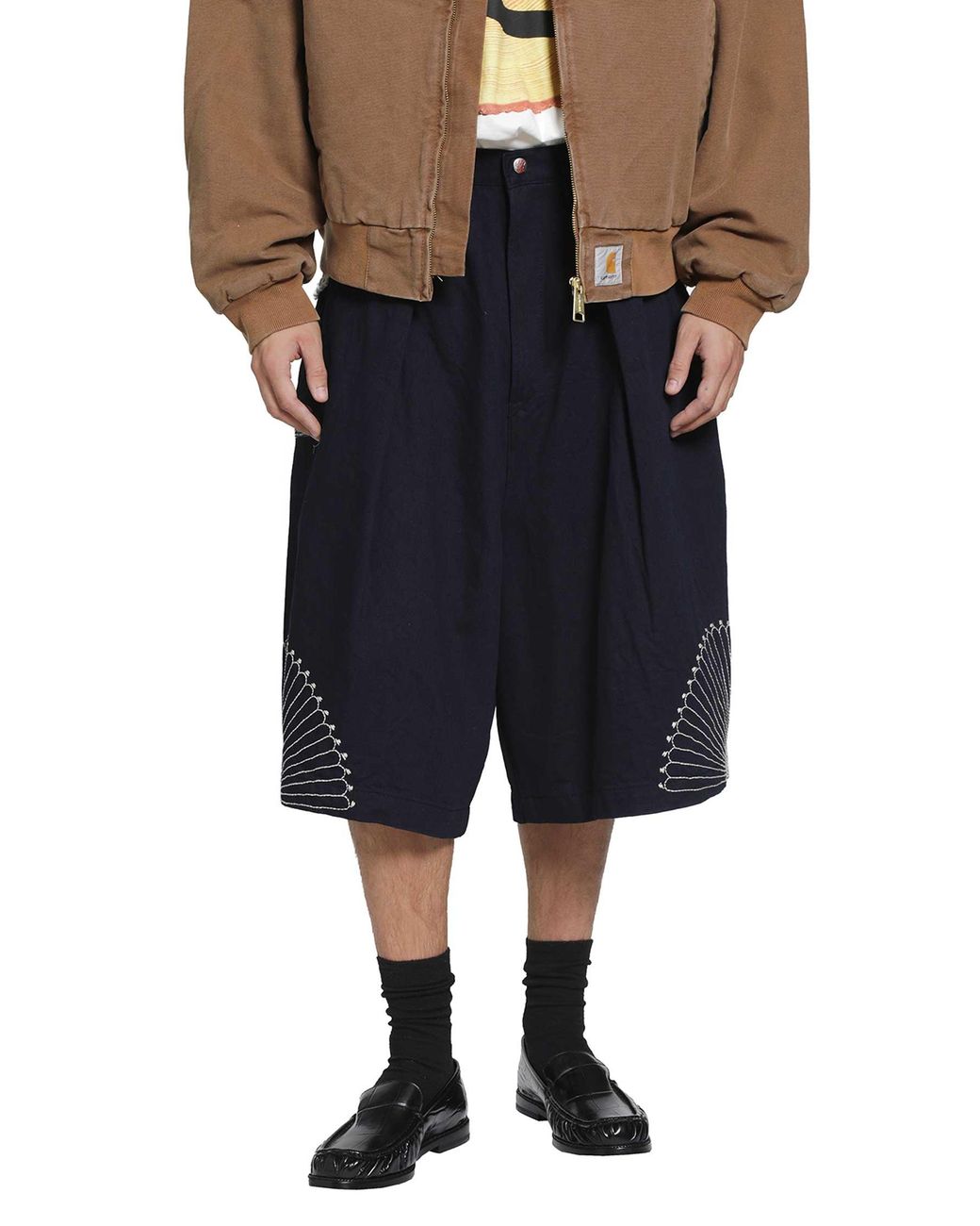 Kapital Blue 10Ozidgxidg Denim Kome-Kome Jorts (Shallow) for men