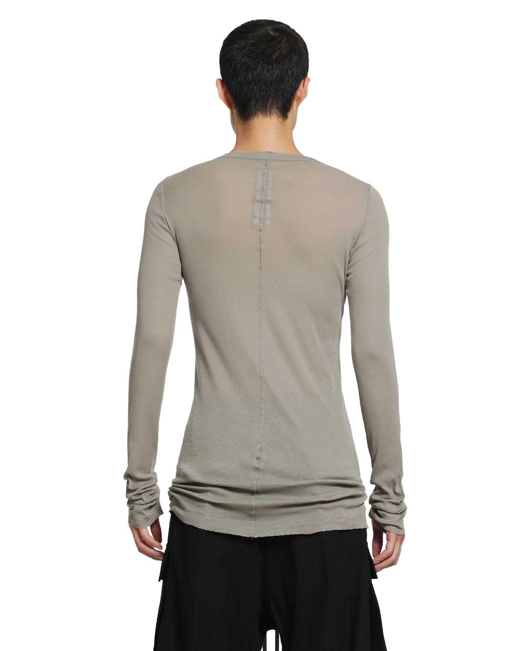 Rick Owens Gray Tower Rib Ls T for men