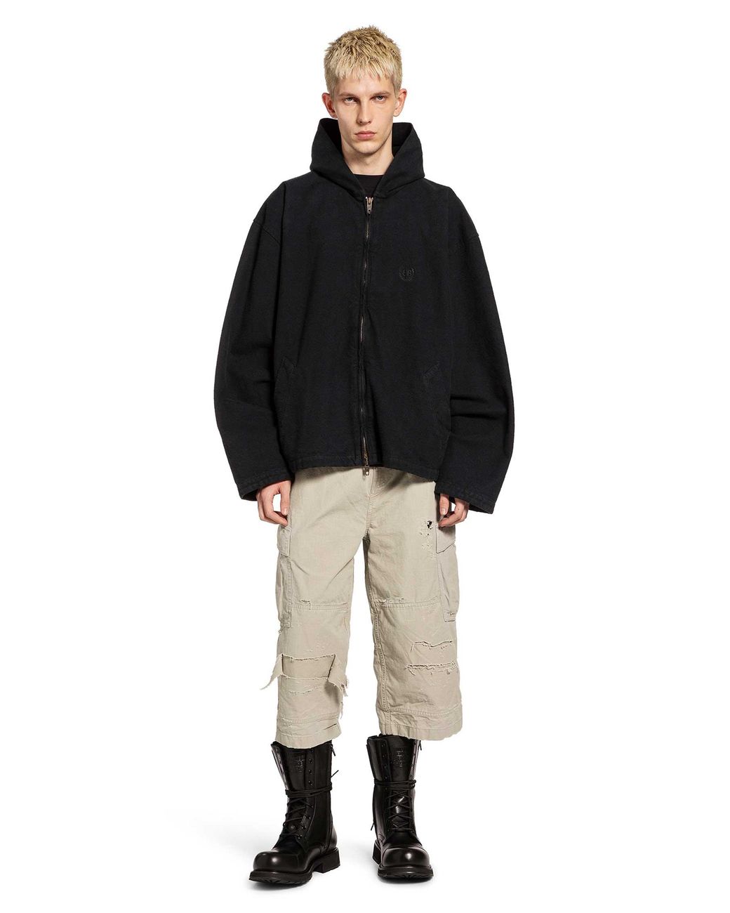 Balenciaga Natural Cropped Cargo Pants for men