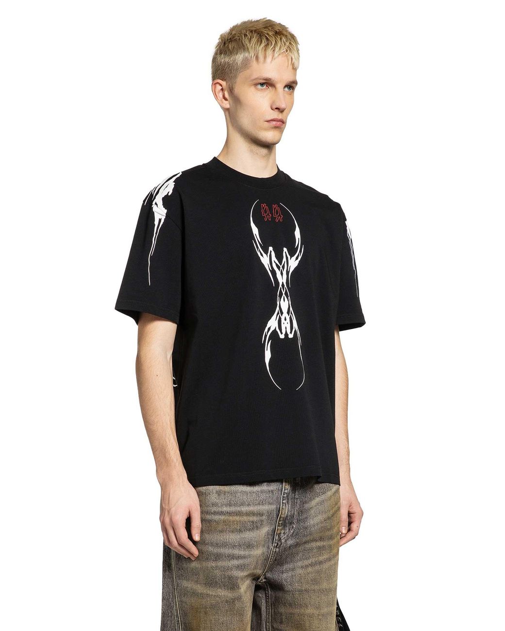 44 Label Group Black Y2K World Tee for men