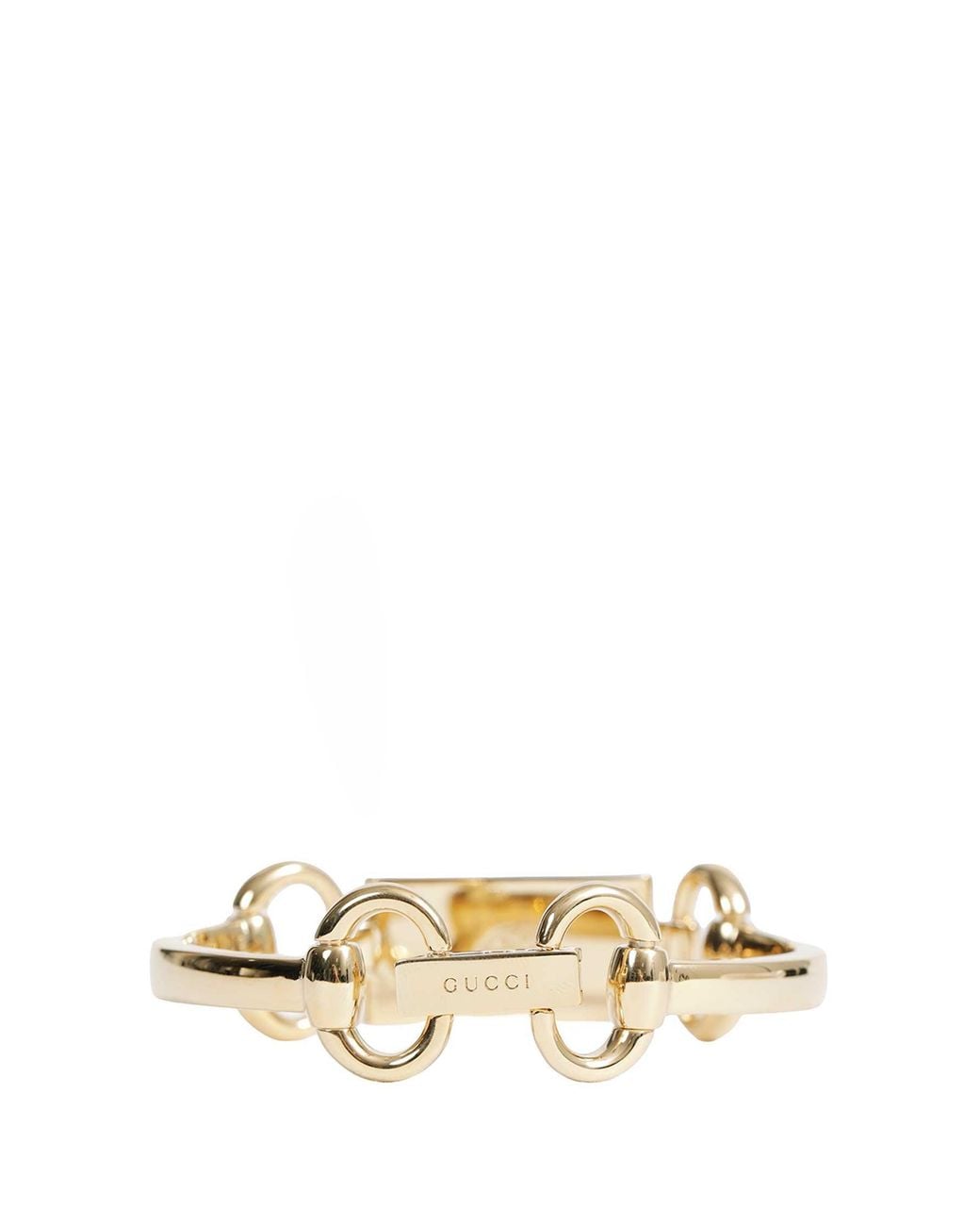 Gucci Metallic Horsebit Motif Bangle Bracelet