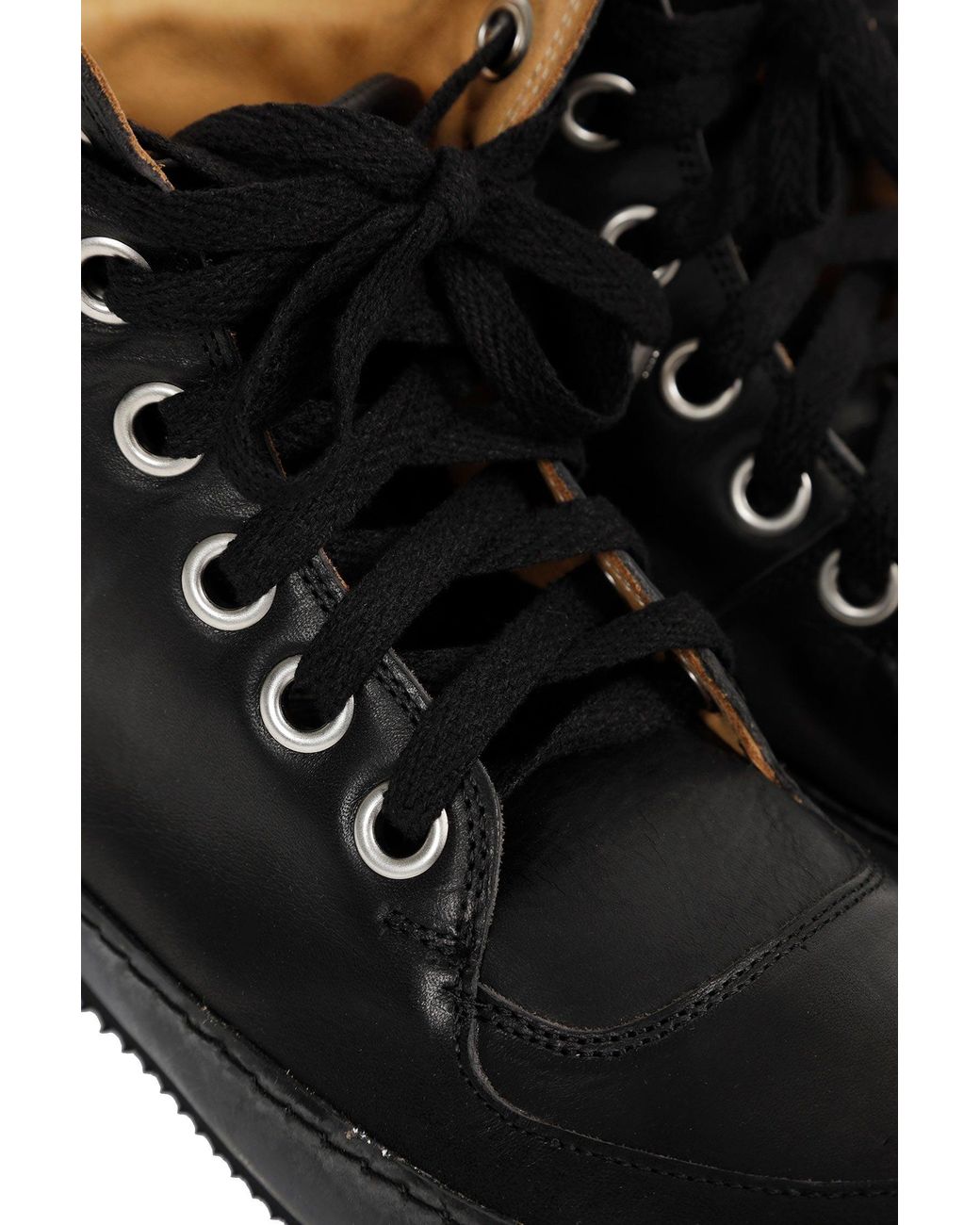 A Diciannoveventitre Black Hi Kangaroo Sneakers for men