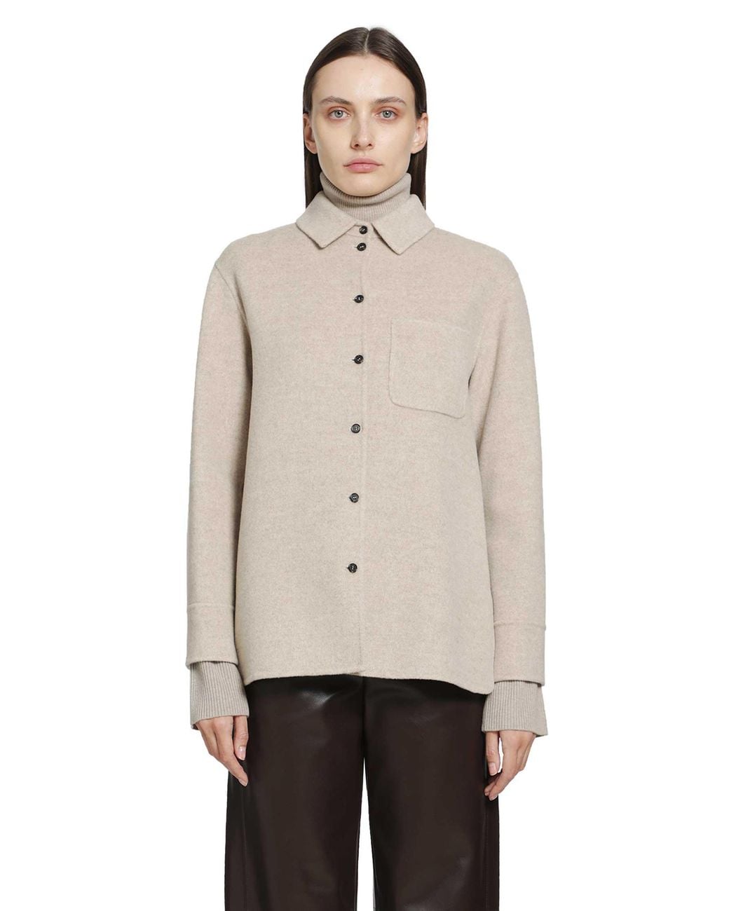 Max Mara Natural Wool And Cashmere Broadcloth Jacket