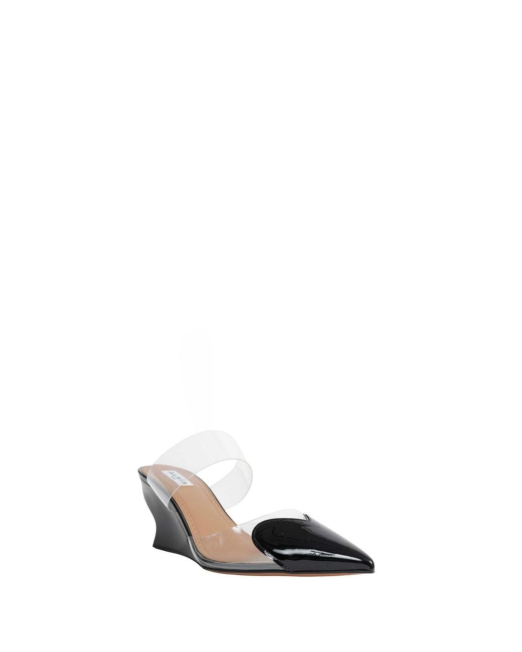 Alaïa Black Le Coeur Wedge Mules