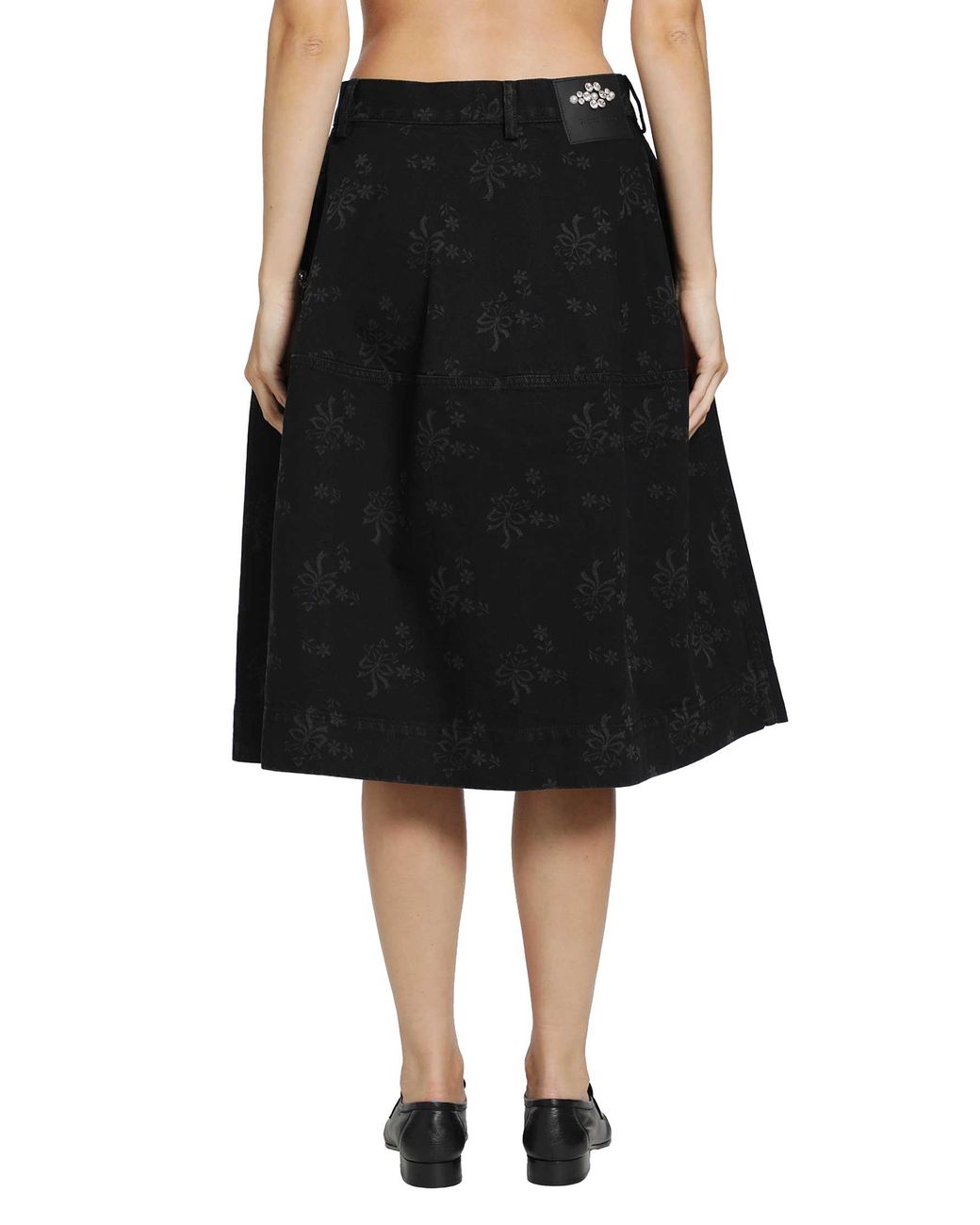 Simone Rocha Black Denim Utility Hip Bustle Skirt
