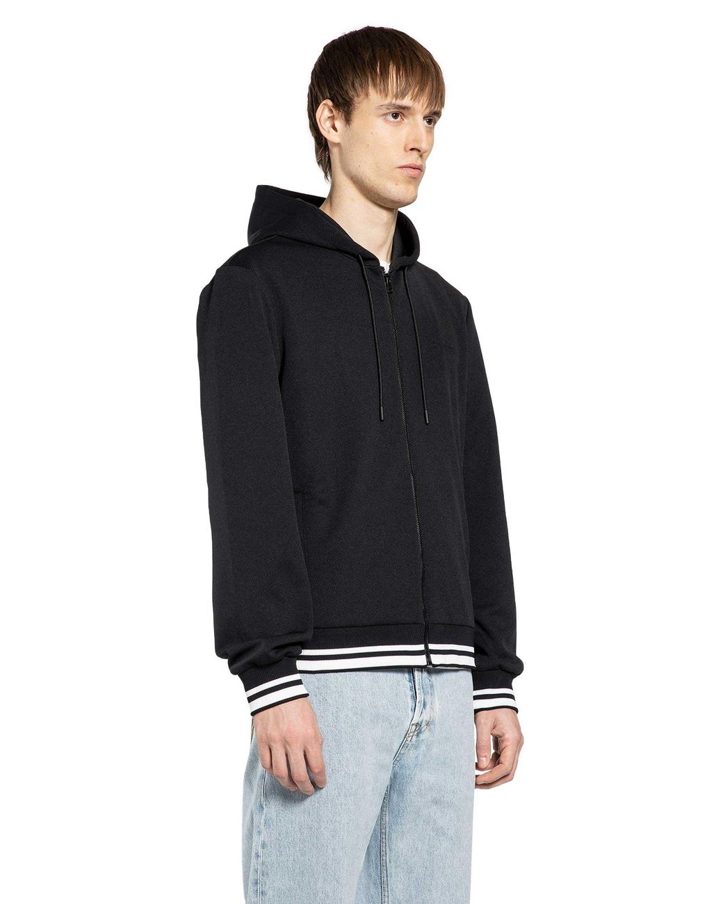 Gucci Black Technical Jersey Zip-Up Hoodie for men