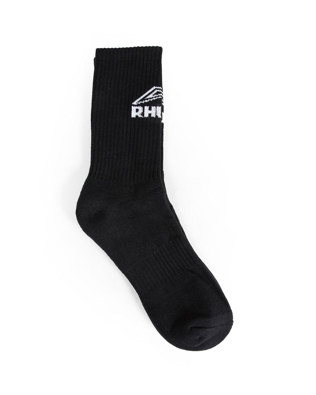 Rhude Black Campione Logo Socks for men