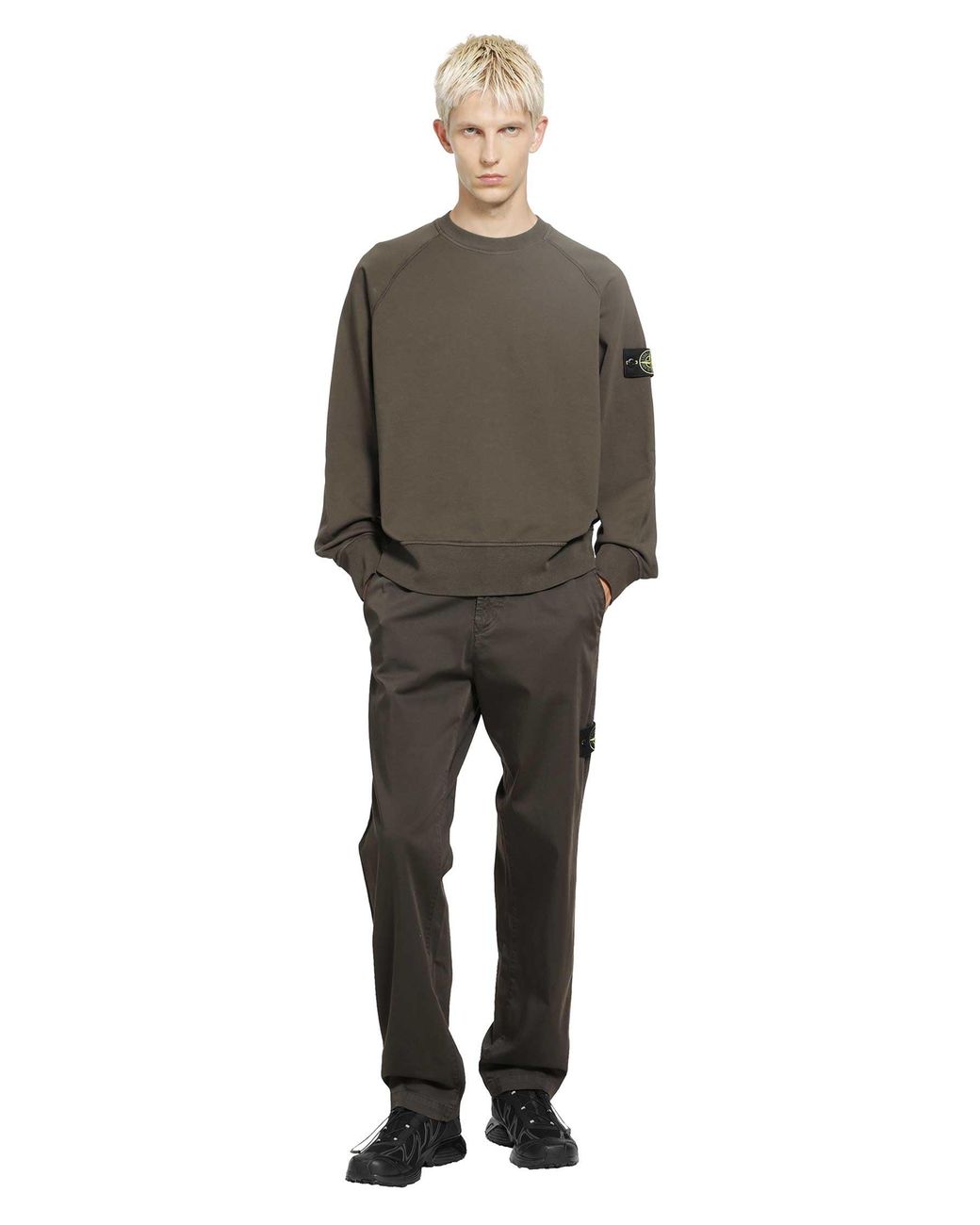 Stone Island Gray 6100008 Crewneck Sweatshirt for men