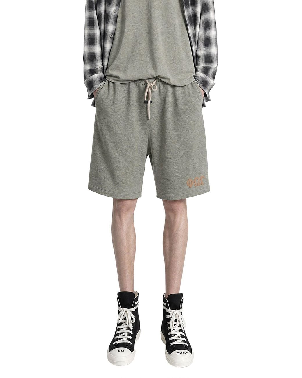 Fear Of God Gray Heavy Jersey 90's Sweatshorts for men