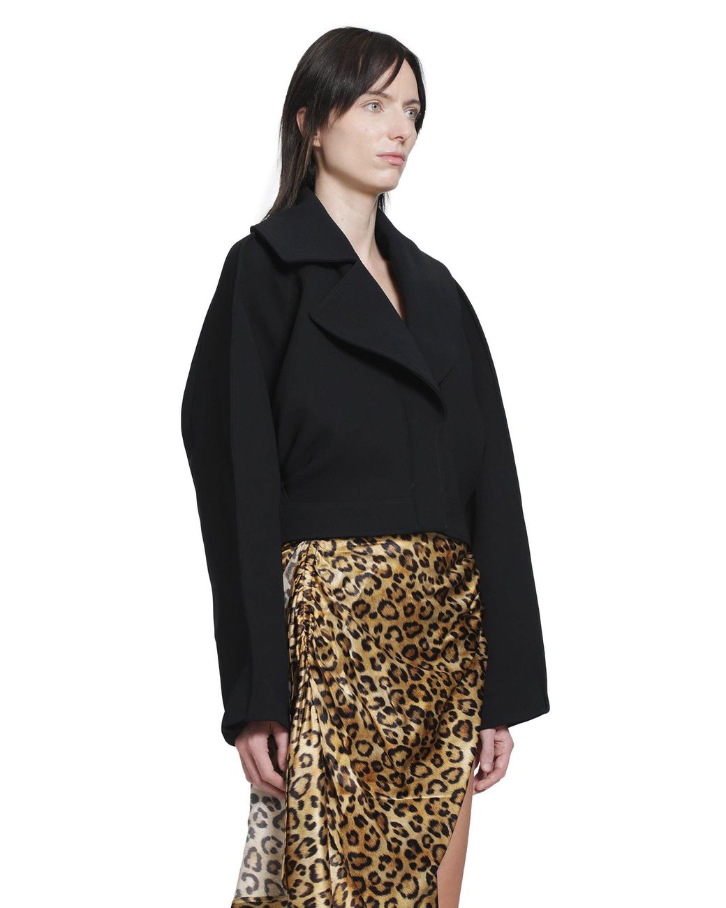 NVL-GARDE Black Cropped Nylon Jacket