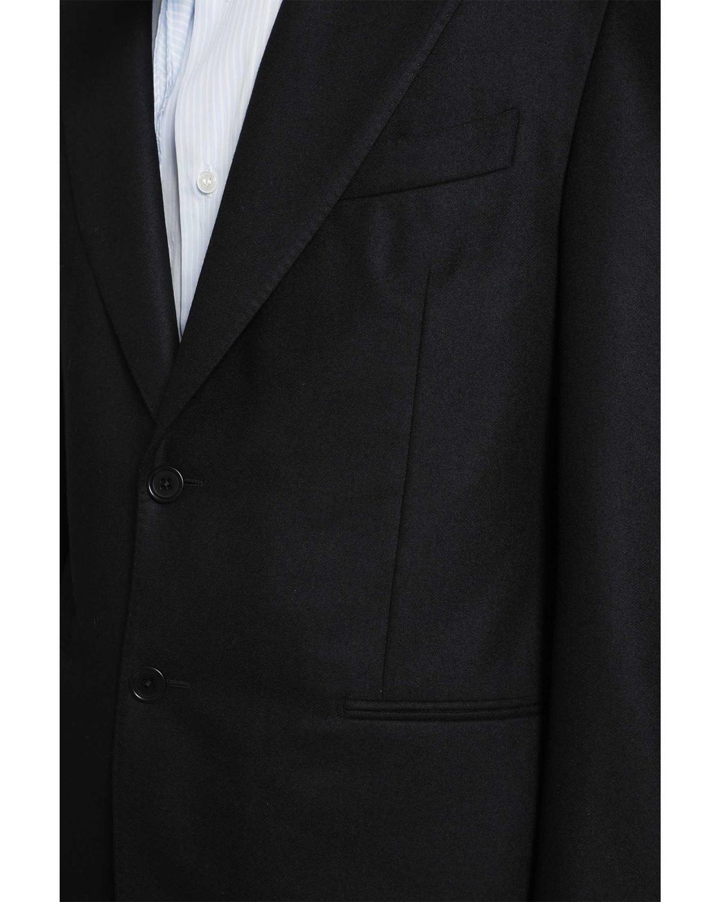 SALON C. LUNDMAN Black Heavy Flannel Blazer for men
