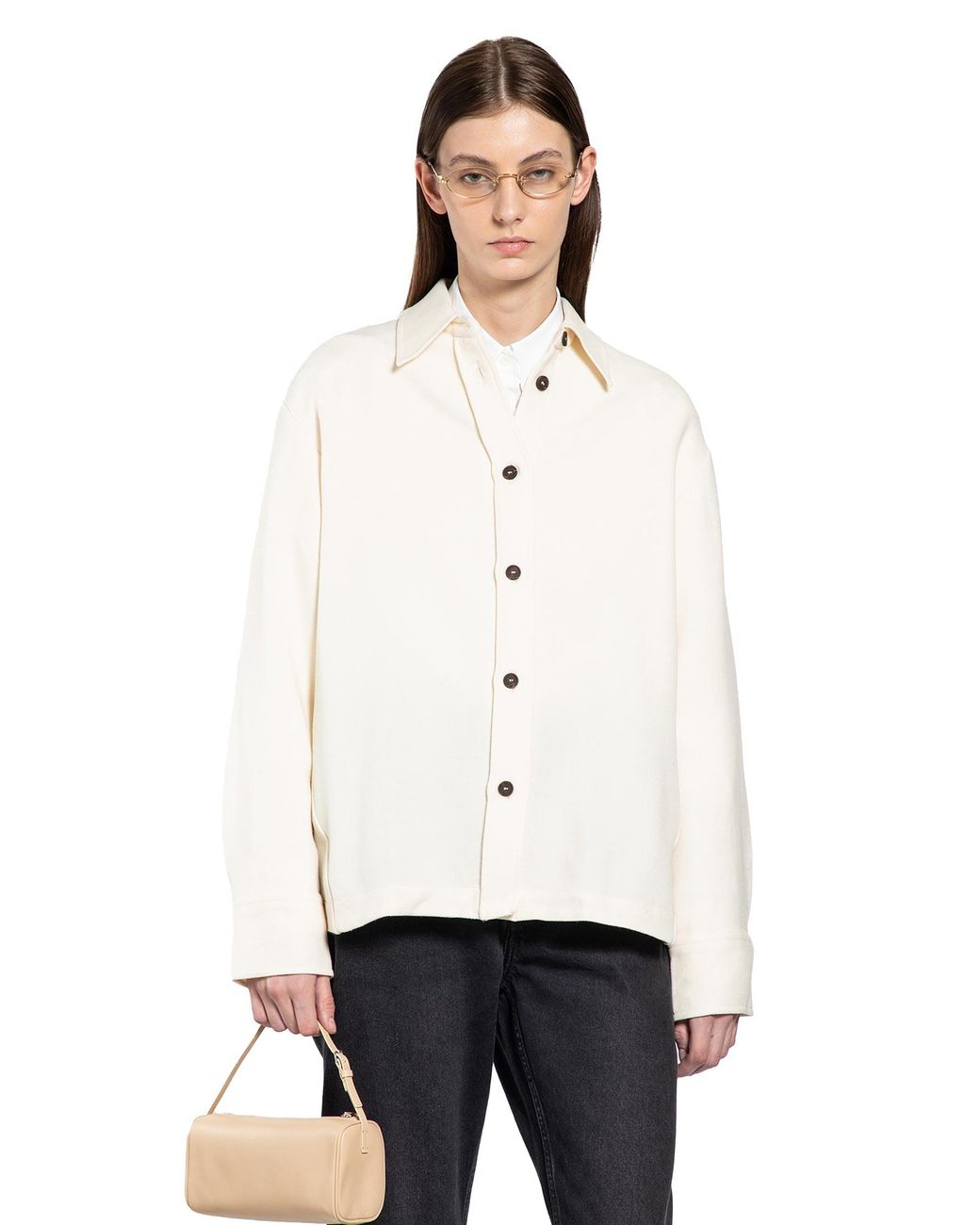Studio Nicholson White Santini Overshirt