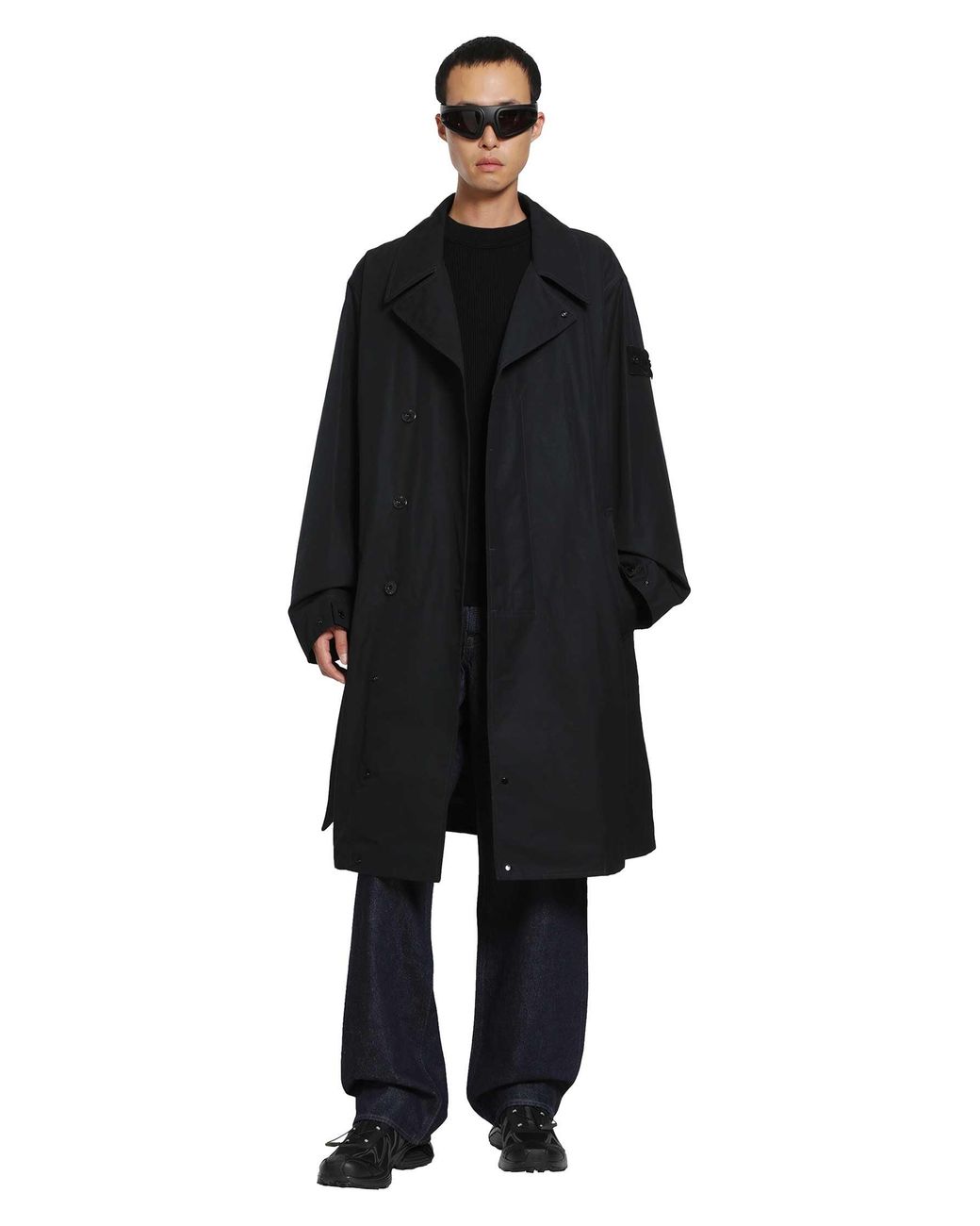 Stone Island Black 7100004 All Weather Trench for men